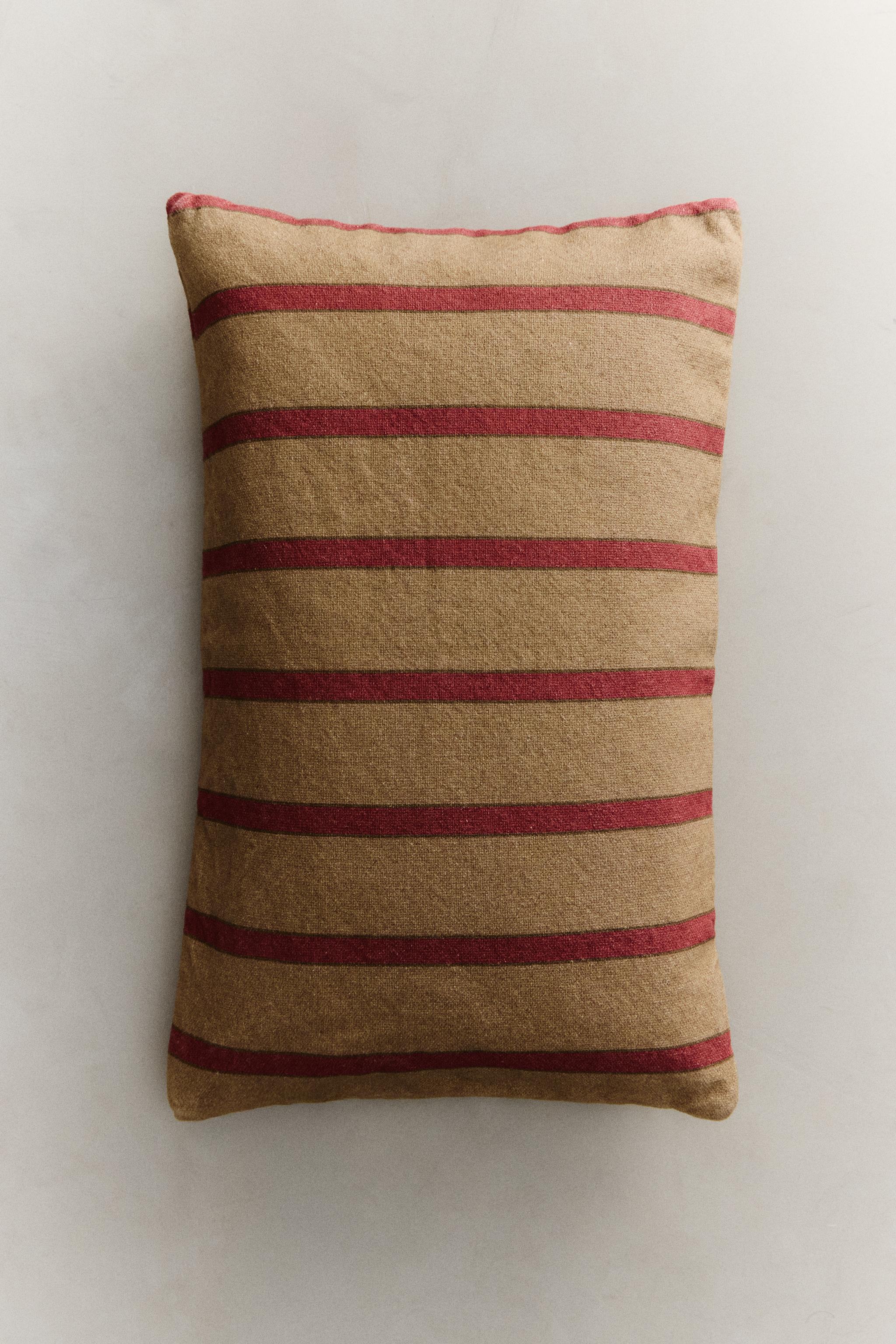 STRIPED THROW PILLOW COVER